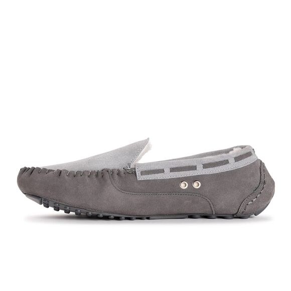 MUK LUKS Men\'s Everett Moccasin Slippers, Dark Grey, 12 main image 5